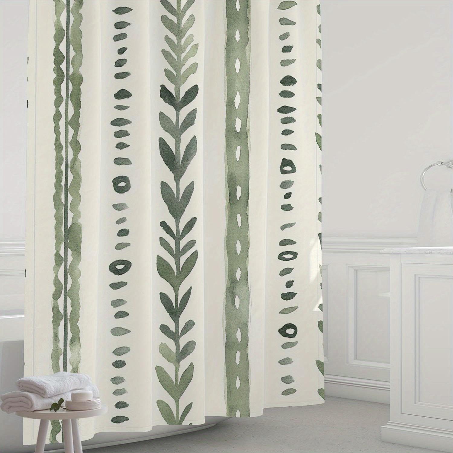 

Open A Simple And Artistic Watercolor Striped Shower Curtain With 12 Hooks Curtain For Windows 90X180cm