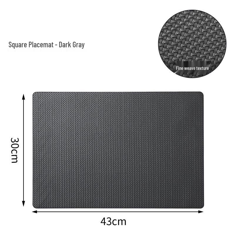 Luxury Fan-shaped Leather Placemat: Waterproof, Wash-Free, High-End Dining Table Mat for Hotel Settings
