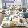 Set Copripiumino Trapuntato con Fantasia Cartone Animato Federa Decorazione per la Casa Regalo di Compleanno (1 * copripiumino + 2 * federa, senza nucleo)