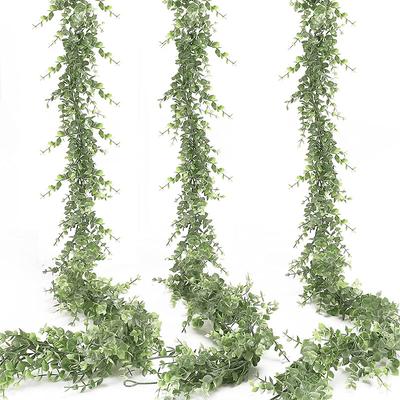 Artificial Eucalyptus Garland Wedding Backdrop Arch Wall Supplies Hanging Green Rattan Fake Plants Home Room Garden Decorations