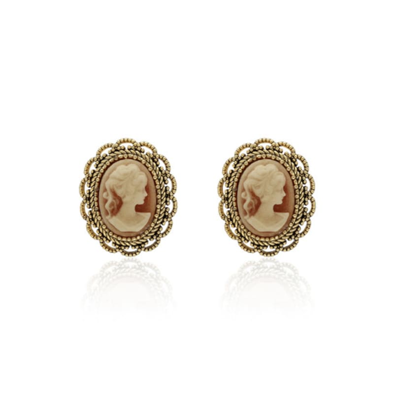 MELA BIANCA Anna Cameo Earrings M