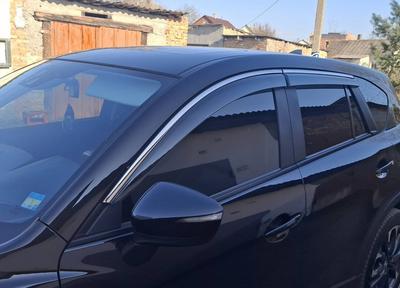 Wind Deflectors with Chrome Niken Luxury (4 Things) for Mazda CX-5 2012-2017