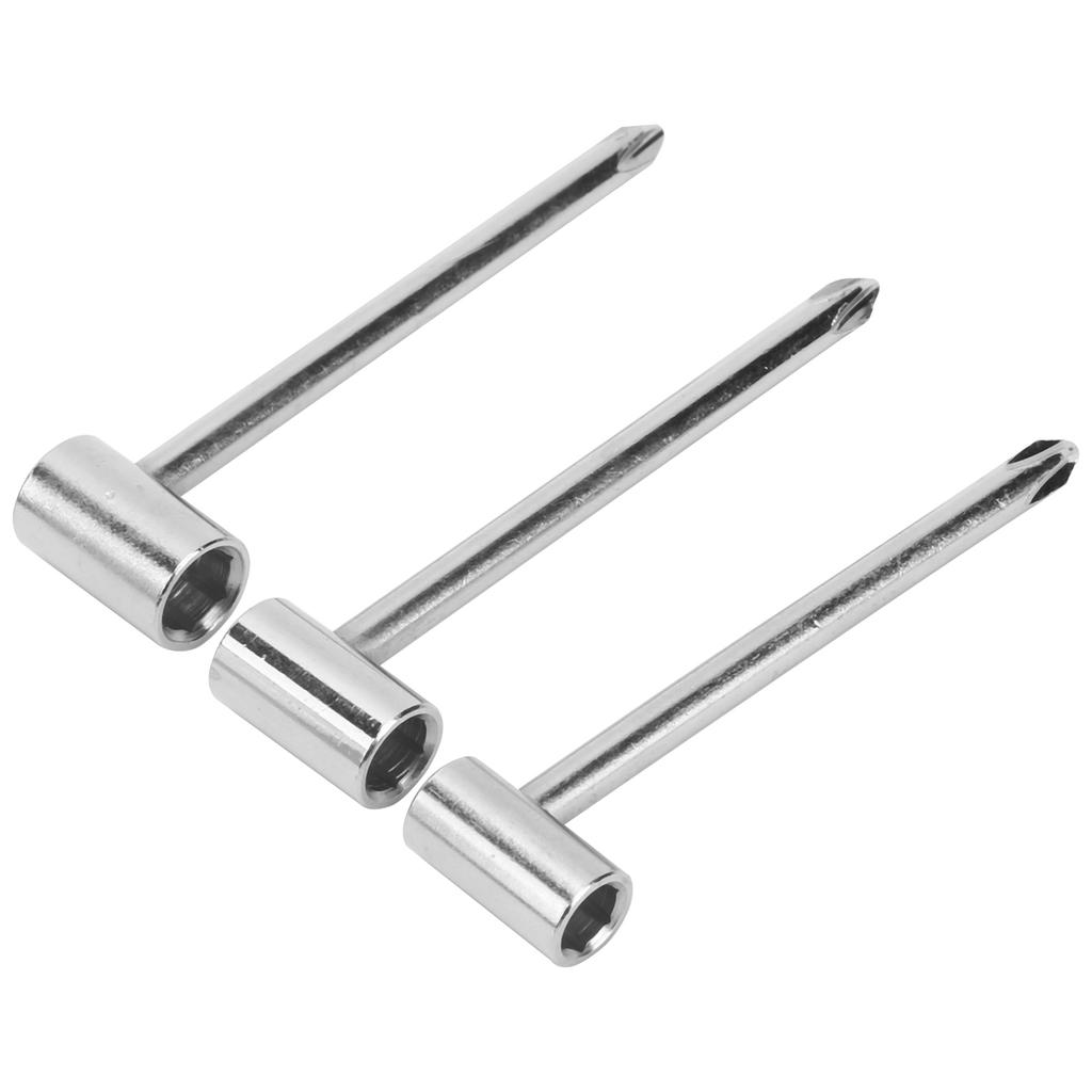 3PCS Guitar Rod Wrench Iron 7MM  8MM  6.35MM Universal Instrument Adjustment ToolSilver