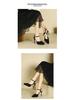 1088-15 Women's Waterproof Platform Stiletto Sandals - Summer 2025 Style, Hollow Pointed Heels