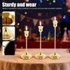 4/6 Pcs Metal Candle Holders Fashion Table Decoration Candlestick Creative Tabletop Taper Candle Stick Stand for Home Decoration