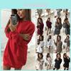 Stylish Women's Oversized Hoodie Dress Long Pullover Sweatshirt For Winter Wear