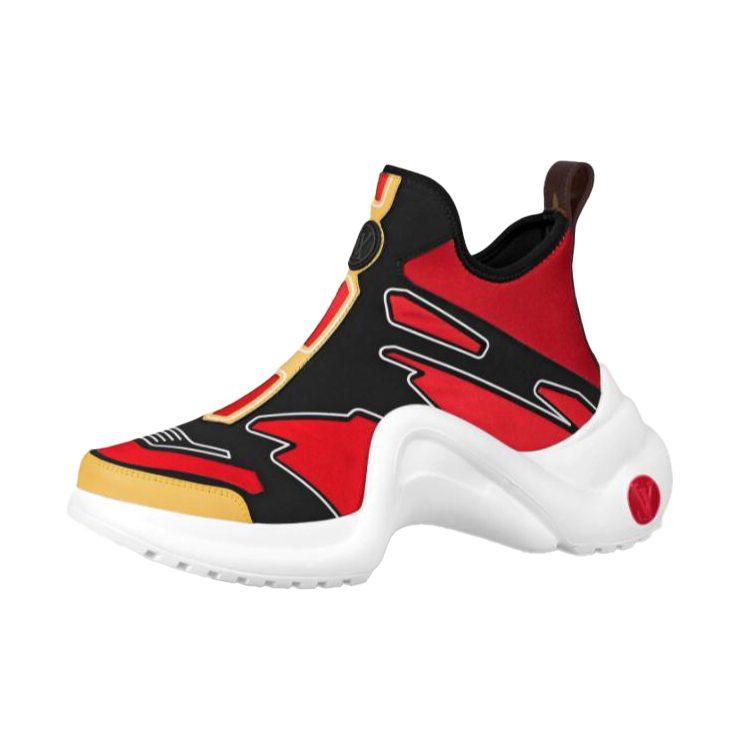 LOUIS VUITTON Archlight Ankle Sneakers 'Red Yellow Black' Women's 1A7TWC