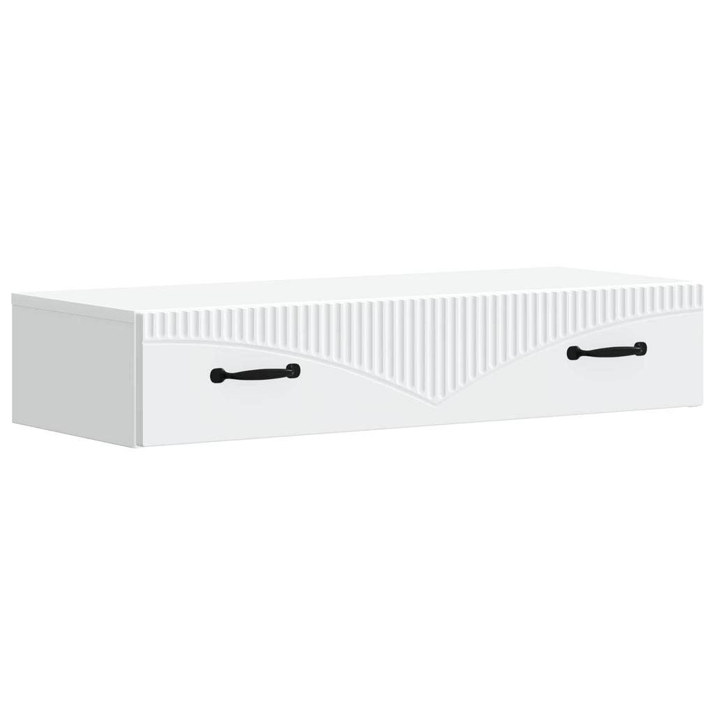 Wall Mounted Side Table White 87.5 x 34.5 x 17 cm