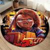 Alfombra Redonda Chucky, Alfombra para Sala de Estar, Dormitorio, Sofá, Sala de Juegos, Decoración, Alfombrilla Antideslizante para el Suelo