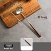 Stainless Steel Walnut Handle Slotted Spoon Set