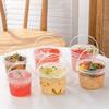 Leakproof Food Containers 2PCS Round Buckets, with Lid And Handle Disposable Containers, Moisture Proof Jars Stackable Food-grade Plastic Storage