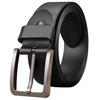 [White Fang] Belt, Pin Buckle, Genuine Leather, Business, Casual, Simple, Stylish, Gift for Men, BTA386 (Black)