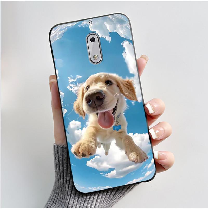 For Nokia 6 New Fashionable Simple Black Phone Case For Nokia 6.1 Plus/Nokia X6 Soft Anti-Scratch Bumper Cute Rabbit Lamp Shell
