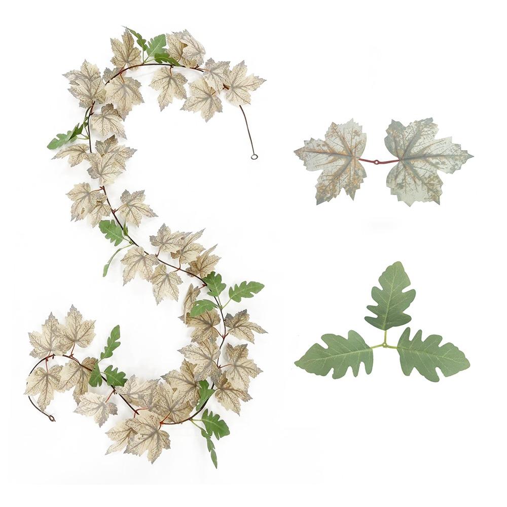 2 Meters Artificial Maple Leaf Garland DIY Craft Autumn Decor Vine Garland  Halloween Festivals Style 7