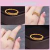 Vietnamese Elegant 2023 Sand Gold Memory Ring For Women With Stunning Sparkling Beads