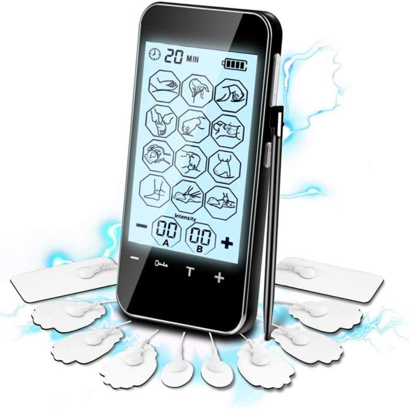 EMS rechargeable muscle pulse massager tens touch screen pulse meridian physiotherapy device massage artifact
