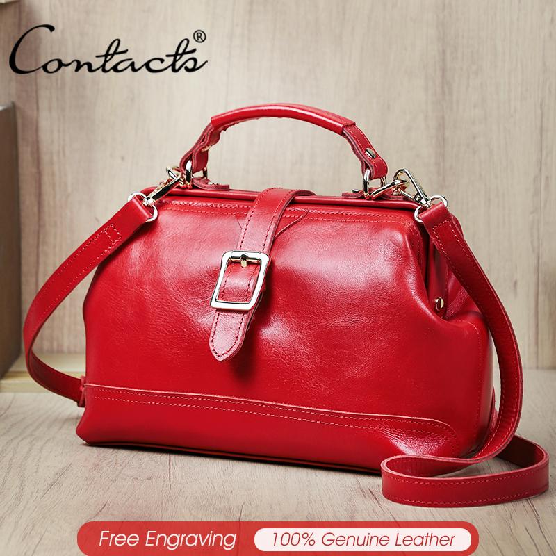 

КОНТАКТЫ Натуральная кожа Женская сумка Женская модная сумка-тоут Большая вместимость Сумка через плечо Кожаные сумки через плечо красный