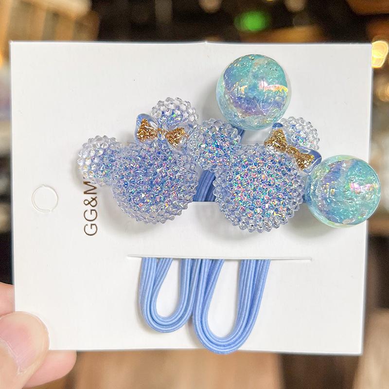 2 Pieces New Cute Mouse Head Princess Headwear Kids Elastic Hair Bands Children Hair Ropes Girls Hair Accessories