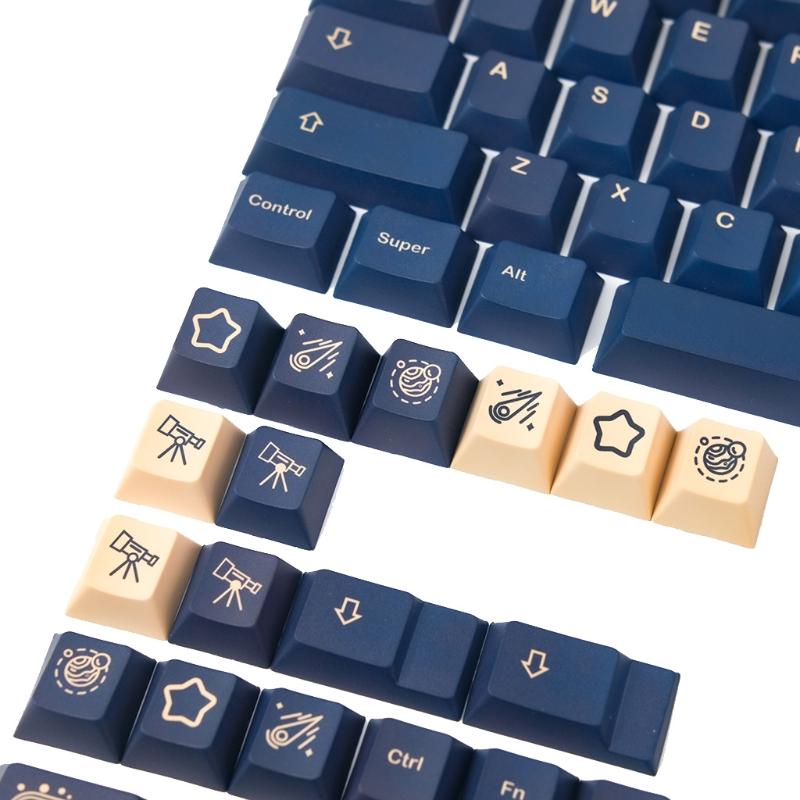 132Keys PBT DYE-Subbed Stargaze Keycaps for Mechanical Keyboards for Key   Profile For MX H GH60/64/68/84/