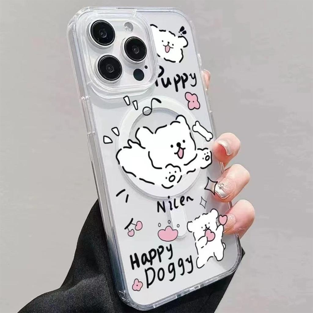 For Apple Magnetic Phone Case Cover Advanced Phone Protection Case Pattern for Apple Lens Protection Case Magsafe