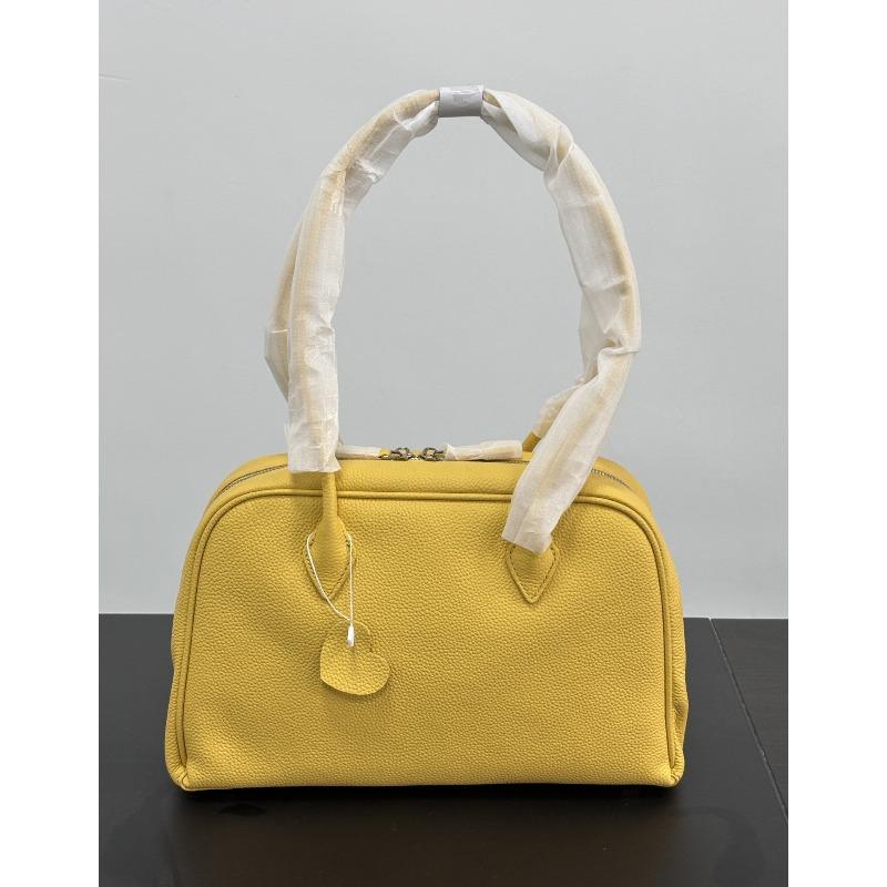 New large-capacity bowling bag leather one-shoulder underarm women s bag togo Boston bag women s pillow bag