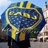 1 Stück Boca Fußballverein Bedruckter Regenschirm Faltregenschirm, Automatischer Regenschirm 8-Rippen für Reisen, Camping Fan Geschenke Weihnachtsgeschenke
