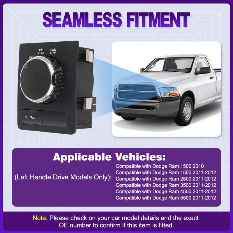 Interruptor de Farol de Carro 4WD Botão de Tração nas Quatro Rodas para Dodge Ram 1500 2500 3500 4500 5500 2011-2012 Manípulo Esquerdo 4602973AA