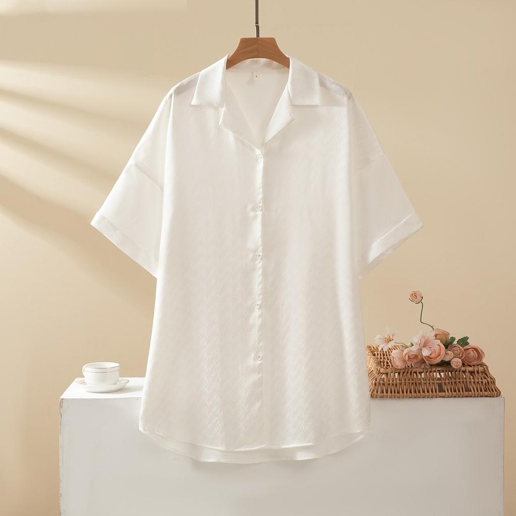 Animal pajamas ice silk pajamas women's new summer mid-sleeved shirt skirt loose large size loungewear autumn 181