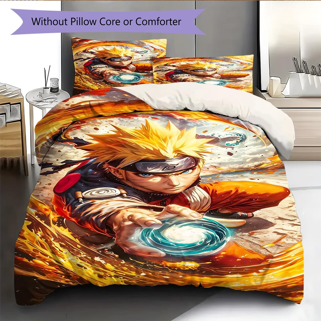 Cartoon Pattern Bedding Quilt Set Quilt Cover Pillowcase Home Decoration Birthday Gift (1 * duvet cover + 2 * pillowcase, without core)