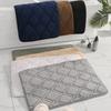 3D Non Slip Bathroom Mat Bath Mats Absorbent Doormat Carpet Thicken Geometric Diamond Embossing Door Floor Mats Machine Washable