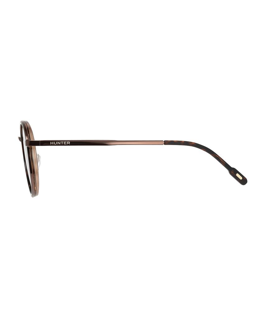Heonteoaiweeo [Unisex] Round Titanium Sunglasses - Havana Htc32