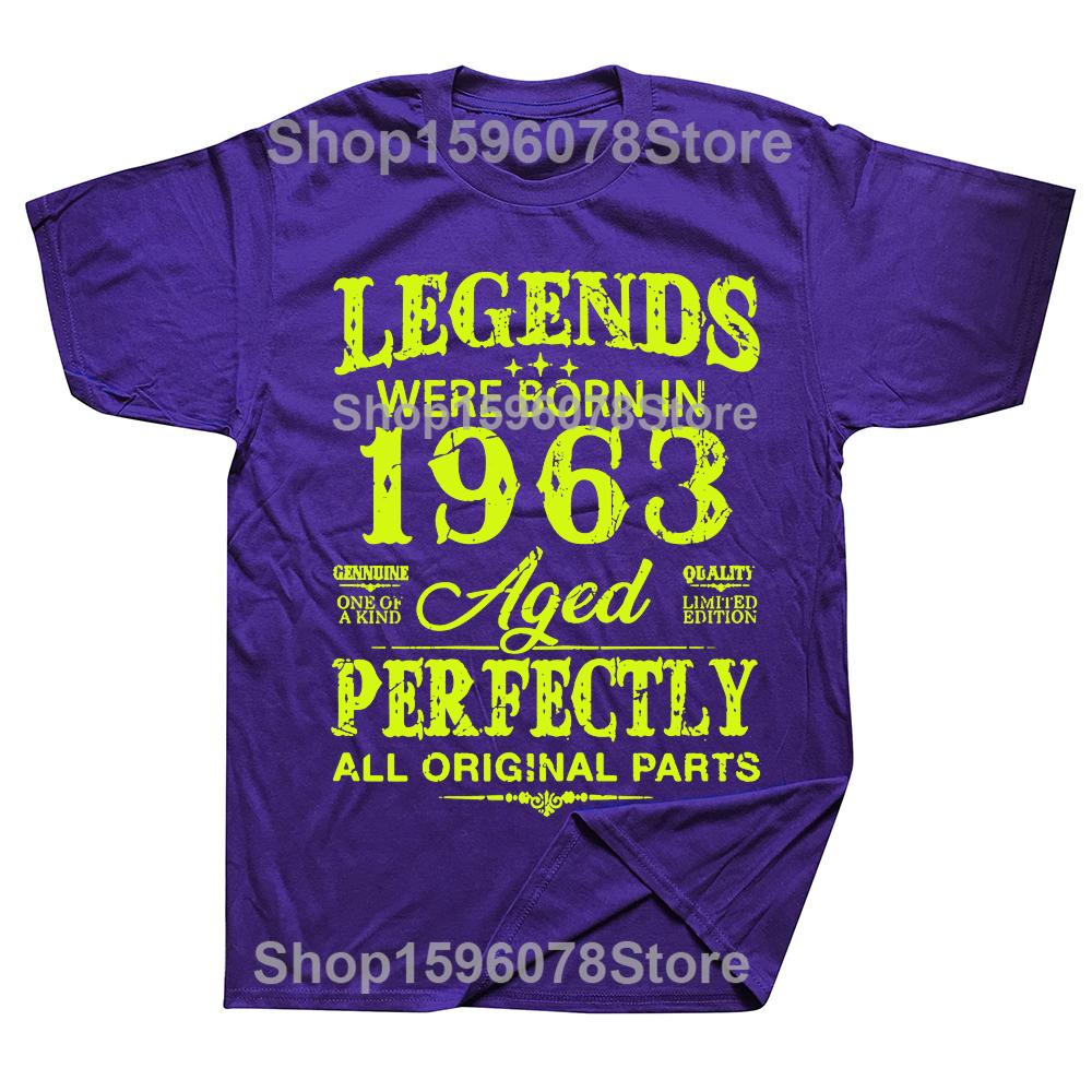 Novelty Vintage 1963 Funny 62 Years Old T Shirts Graphic Streetwear Short Sleeve Birthday Gifts Summer T-shirt Mens Clothing
