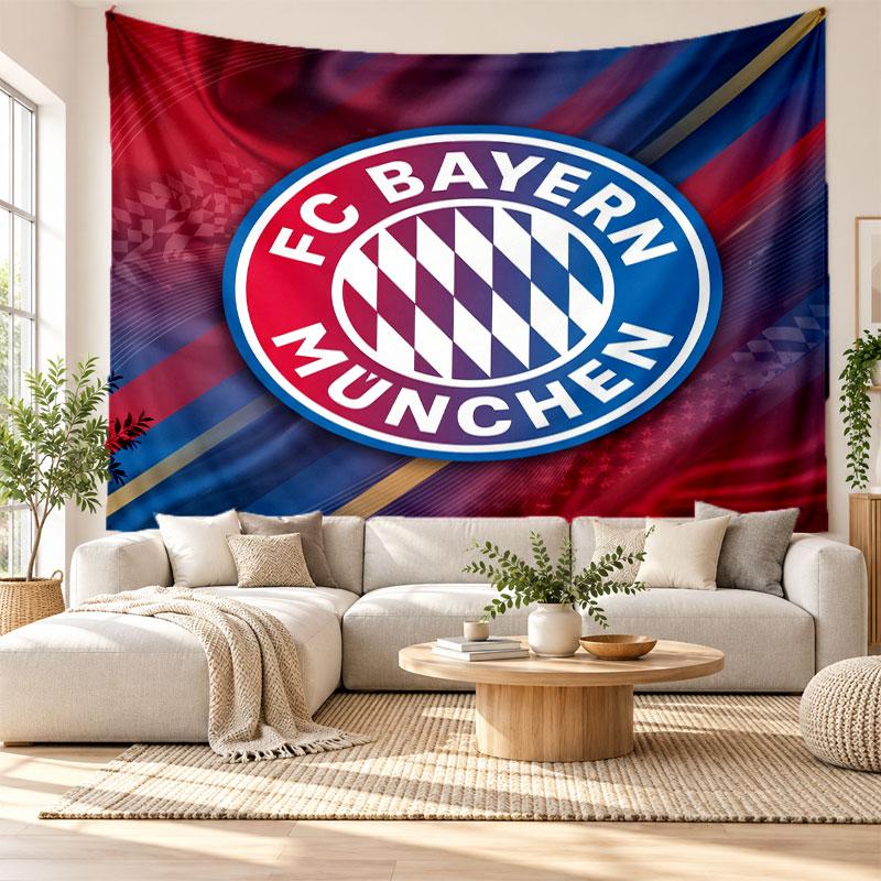 Nástěnná tapiserie Bayern Mnichov, Nástěnný závěs z měkké látky, Dekorativní pozadí pro ložnici, Domácí nástěnné umění