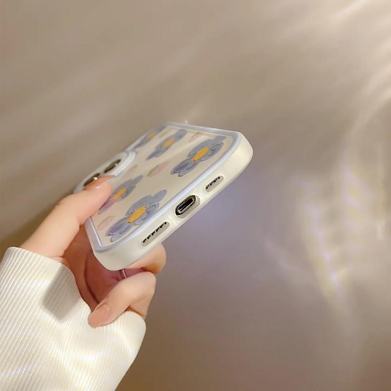 Colorful Flower Mobile Phone Case For iPhone 11 12 13 14 15 16 17 Pro Max 12 Mini 14Pro 13Pro TPU Soft Cover