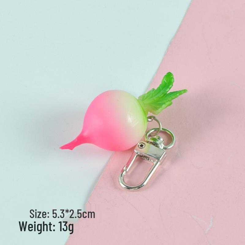Vegetable Keychain Set: Chili, Broccoli, Garlic Food Pendants - Unique Bag Accessories
