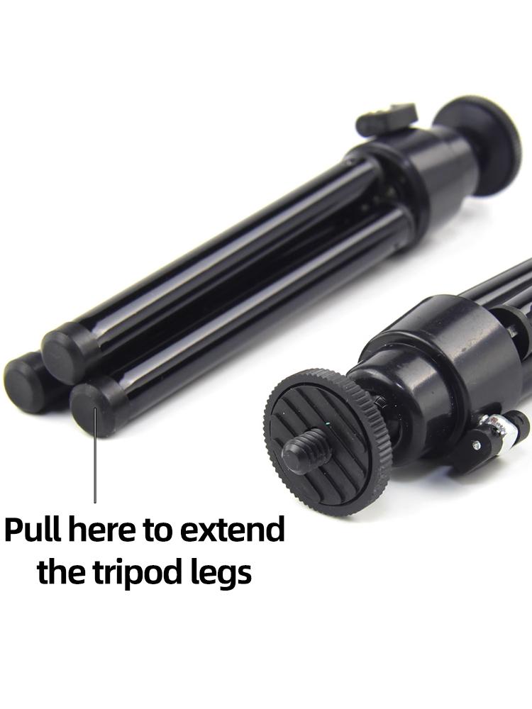 Mini Tripod for Webcam and Phone Metal Extendable Webcam Stand Tripod for GoPro Hero 12 11 10 9 8 7 6 5 DJI Osmo Action Camera