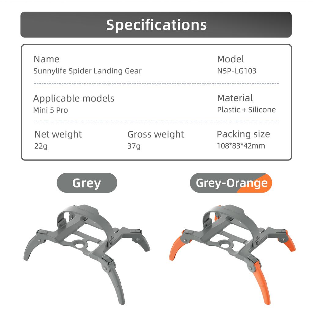 Landing Gear for DJI MINI 5 PRO Drone Expanded Feet Increased Height Leg Bracket Drone Landing Protector Accessories