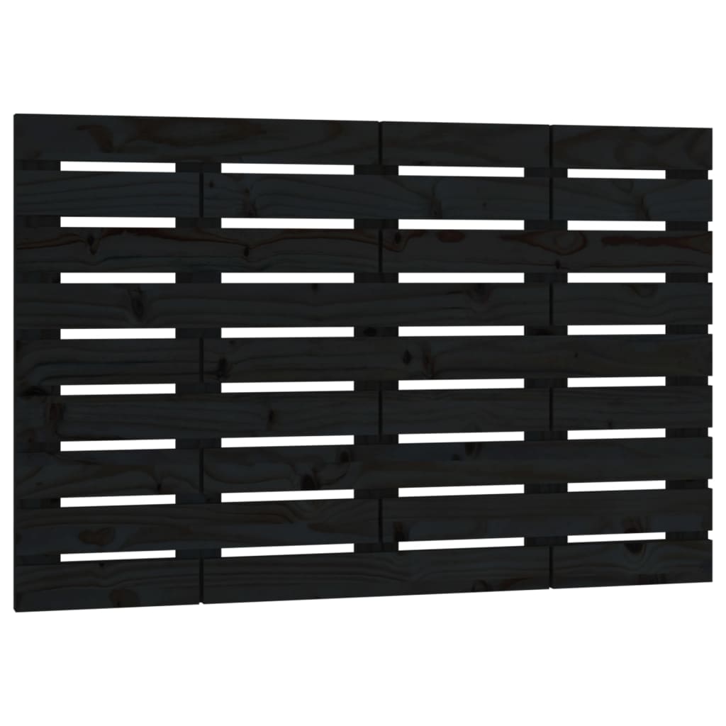 VidaXL Wand-Kopfteil Schwarz 81x3x63 cm Massivholz Kiefer