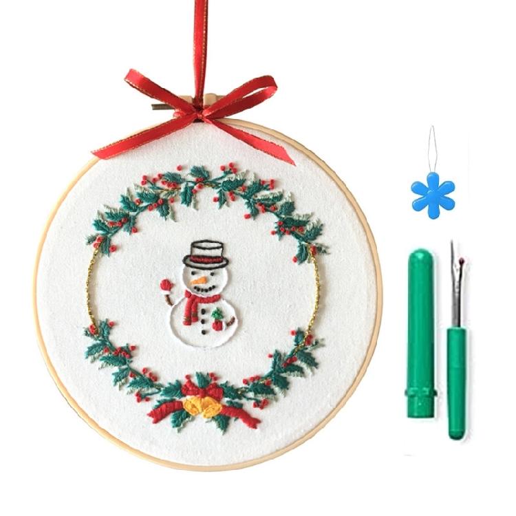 Christmas Embroidery Starter Kits Christmas Ornament Cross Stitching Set