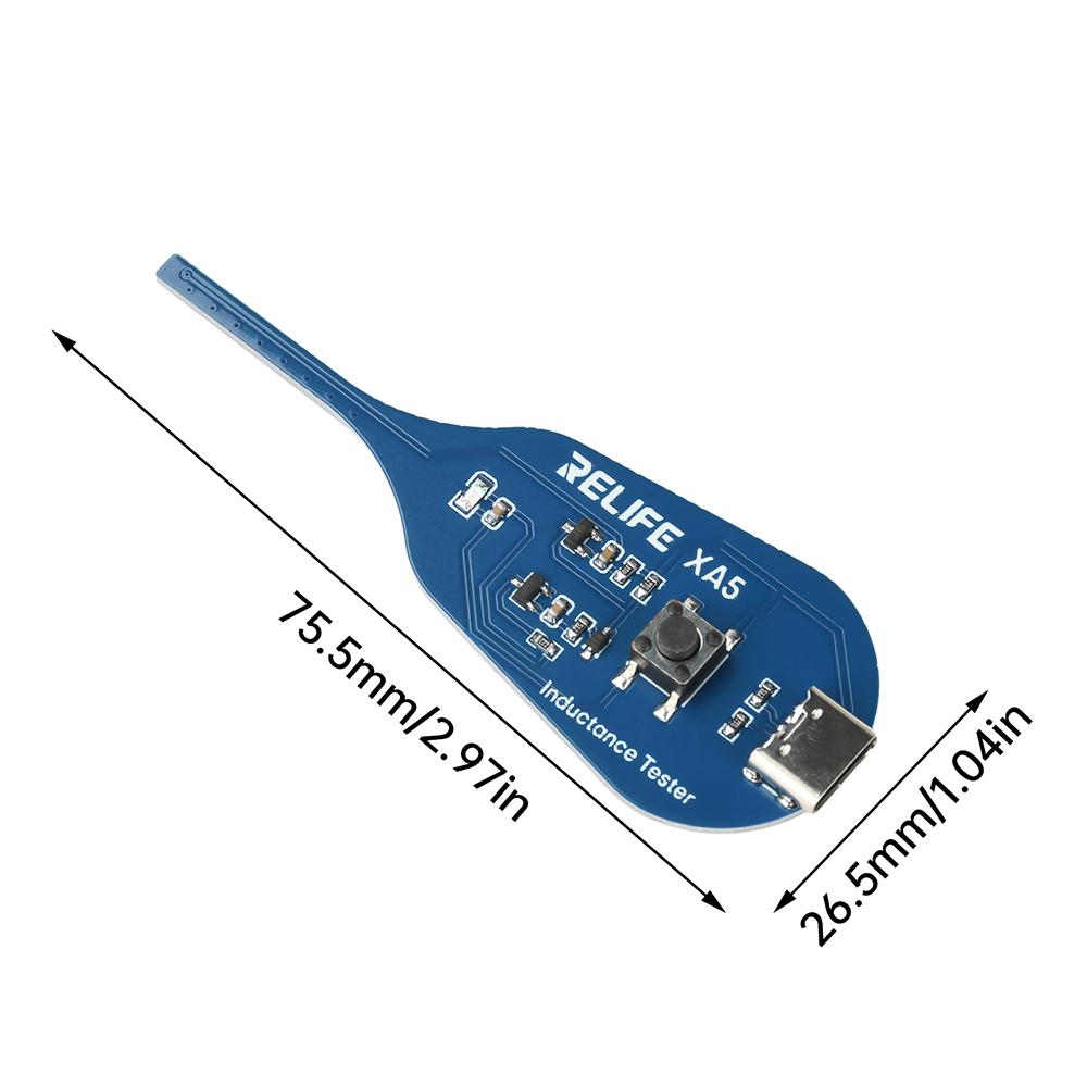 

XA5 Inductance Tester Inductor Detector Tool for Repair Electromagnetic Induction Quick Fault Check Type-C Interface синій