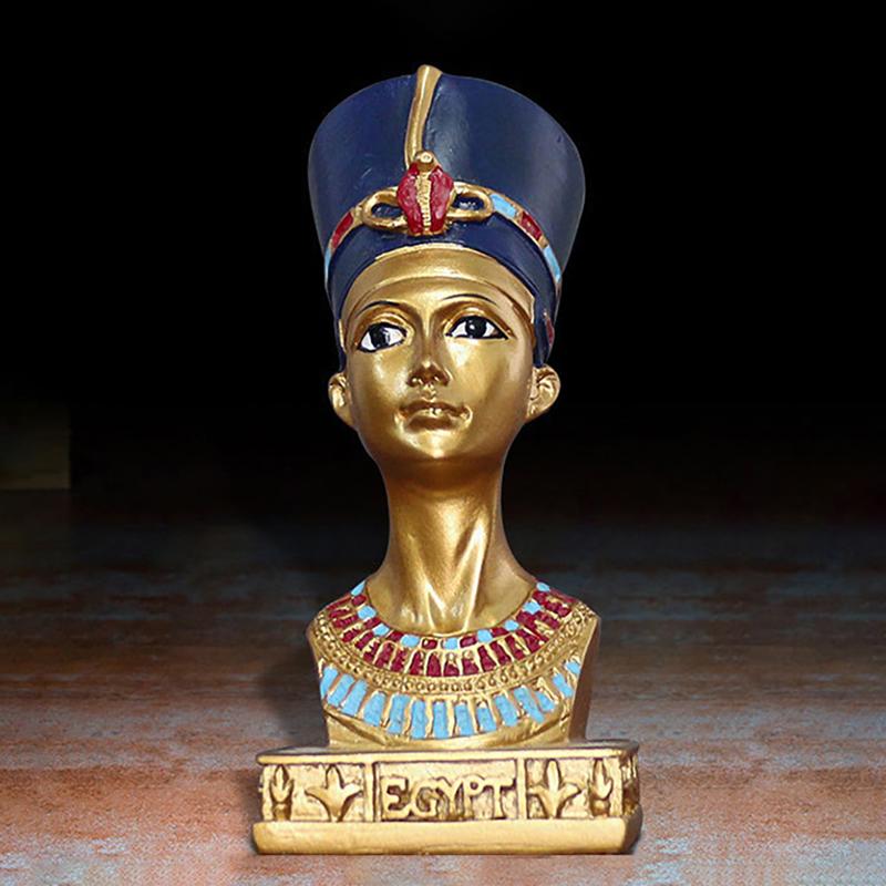 Egyptská královna Ornament Pryskyřice Retro Umění a řemesla Stolní dekorace do obývacího pokoje Dárek Afrika Suvenýr