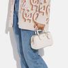 Coach Rowan 18 Zipper Closure Crossgrain Leather Handbag Shoulder Bag Crossbody Bag Small Women Handbags White CH157-IMCHK