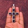Awesome Amethyst Cross Shape Gemstone Pendant: 925 Sterling Silver Handmade Pendant Necklace Jewelry