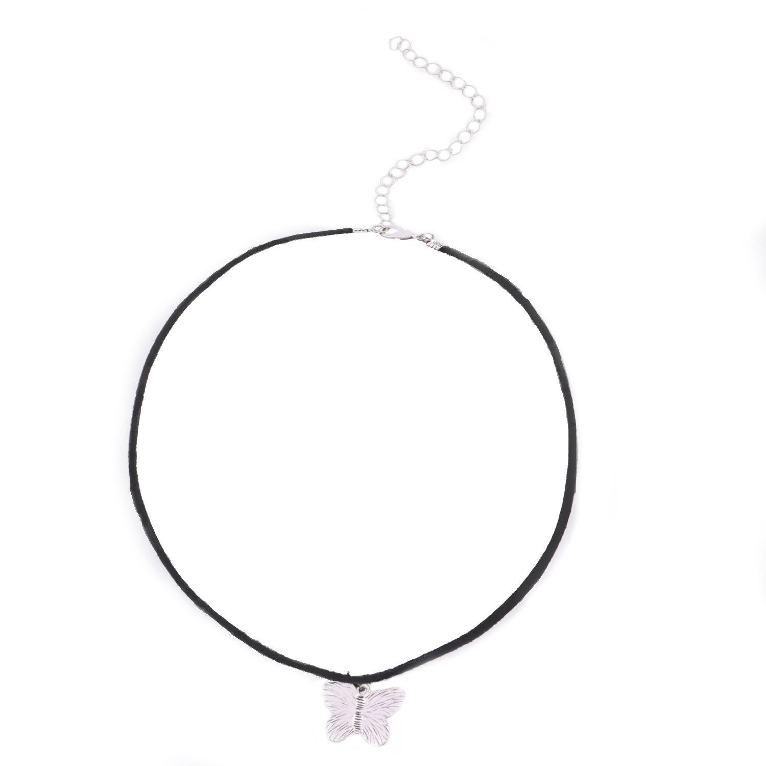 

Accessories, Nightclub King Striped Butterfly Necklace, Punk Tide Fur Rope Short Necklace