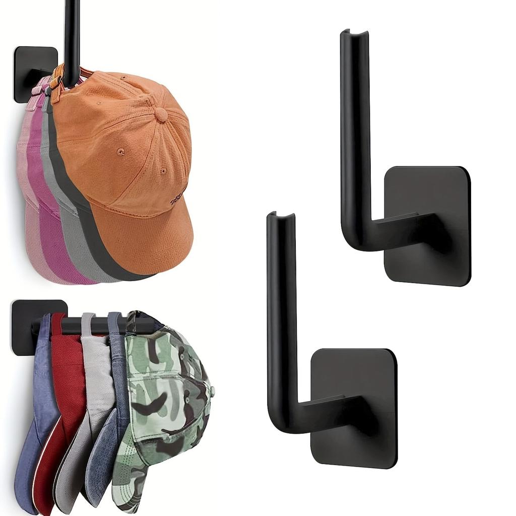 2/4/6Pcs Caps Holder Hat Rack For Baseball Caps Adhesive Hat Hooks For Wall Cap Hanger Storage No Drilling Hat Display Organizer