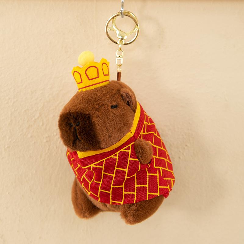 Creative Plush Kapibara Blowing Bubble Keychain Pendant Cute Couple Schoolbag Keychain Small Pendant