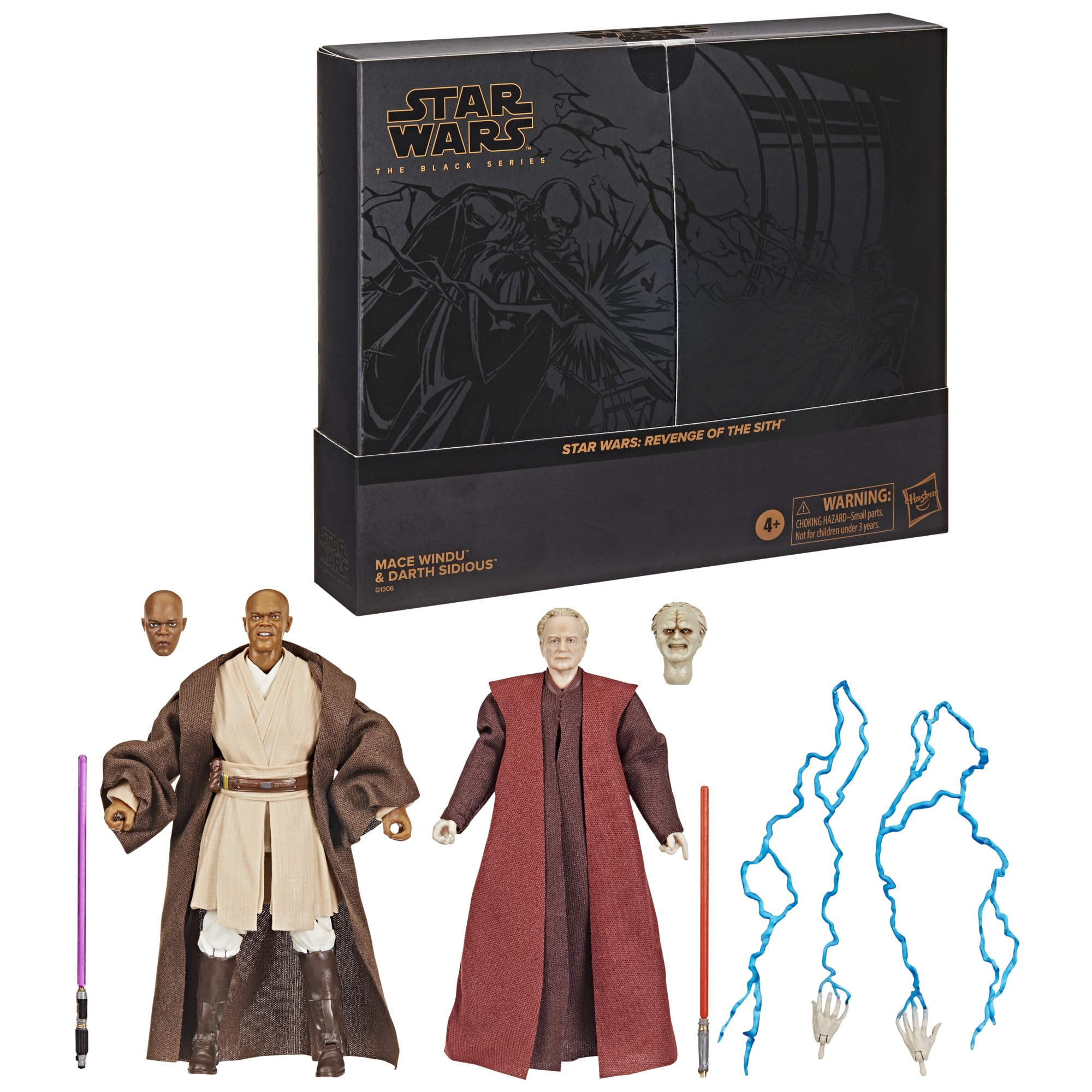 

Hasbro Звездные Войны Черная Серия Мейс Винду и Дарт Сидиус, Звездные Войны Эпизод III: Месть Ситхов Премиум Коллекция 15 см Фигурка Действия 2 Штуки