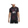 Nike Liverpool FC Academy Pro Gradient Letter Crew Neck Casual Short Sleeve Football Shirt Men Tops Black FZ4049-688
