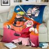 Anime-Naruto Print Blanket Warm Comfortable Flannel Blanket for Bedrooms, Sofas, Beds, Chairs, Picnics, Travel -LXR59