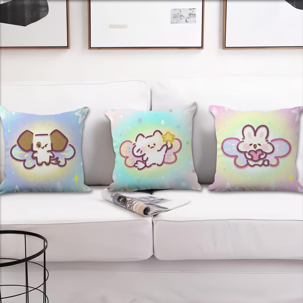 Cartoon Dog cute Lucky cushion cover Pillow Cover Decoration Room Home Sofa living Office Car Nordic Simplicity